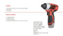 Imagen de KIT TALADRO ATORNILLADOR Y LLAVE IMPACTO  12V